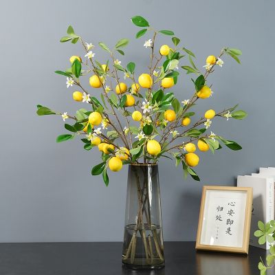 [AYIQ Flower Shop] ต้นไม้ประดิษฐ์สีเขียวตกแต่งมะนาวของตกแต่งบ้านต้นไม้ผลไม้เครื่องประดับดอกไม้