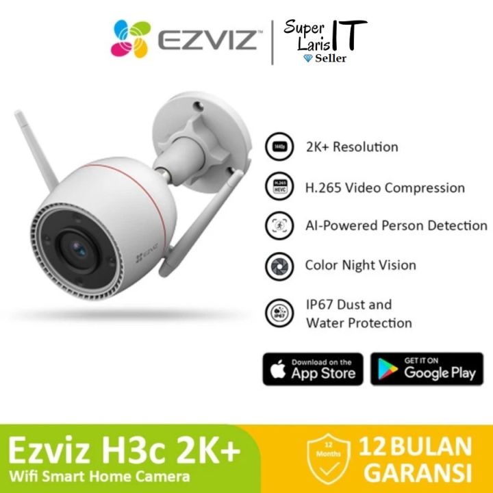 EZVIZ H3C 4MP 2K+ IP Cam/Camera SMART HOME WIFI OUTDOOR | Lazada Indonesia