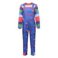 Halloween Overalls Adult Spooky and Creative Halloween Rainbow Overalls Rainbow Striped Shirt for Halloween party Cosplay and Prom Good Guys Overalls elegantly