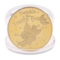 1Pc Tooth Fairy Gold Plated Commemorative Coin Creative Kids Tooth Change Gifts