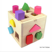 Baby Block Match Shape Educational Wood Baby Toys Geometry Shape Inligence Box Child Early Learning toys