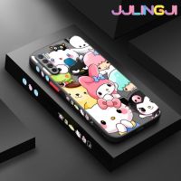 Jlingji เคสสำหรับ S5 Infinix S5เคส X652ไลท์ลายการ์ตูนสัตว์รวมตัวขอบสี่เหลี่ยมด้านข้างบางดีไซน์ใหม่มีน้ำค้างแข็งโปร่งใสกันกระแทกเคสมือถือแข็งปลอกซิลิโคนคลุมทั้งหมดเคสป้องกันกล้องนิ่ม