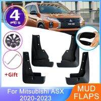 บังโคลนรถยนต์4ชิ้นสำหรับ Mitsubishi ASX Renault Captur 2020 ~ 2023แผ่นบังโคลนแผ่นกันกระเซ็นอุปกรณ์เสริมที่กันขอบล้อ