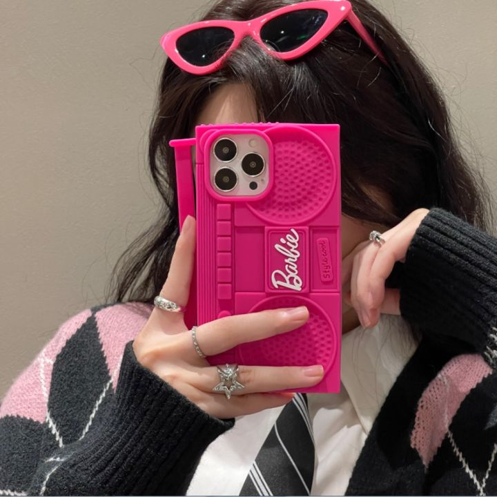 irctbv-kawaii-ตุ๊กตาบาร์บี้เคสซิลิโคนซิลิโคนโทรศัพท์การ์ตูนอะนิเมะเคสโทรศัพท์มือถือสร้างสรรค์ทันสมัยสำหรับผู้หญิง-iphone