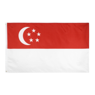 ธงชาติ ธงตกแต่ง ธงสิงคโปร์ Singapore ขนาด 150x90cm ส่งสินค้าทุกวัน ธงมองเห็นได้ทั้งสองด้าน Singapore
