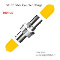 100PCS Low Loss ST-ST fiber optic adapter Simplex flange coupler ST to ST Connector Fiber Optic Flange Optical Attenuator Network Access Points Networ