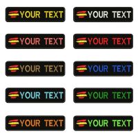 Spanish Flag Spain 10X2.5cm Embroidery Custom Name Text Patch Stripes Badge Iron On Or  Patches Adhesives Tape