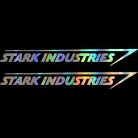 [Hot K] สติกเกอร์ไวนิลดีคอลลายตัวถังรถ Stark Industries 2เส้นสำหรับไอรอนแมนจัดแต่งทรงผม Jdm รถแข่งขนาด20ซม. * 3ซม.