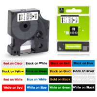 ﹍ 45013 Label Tape Black on White For Dymo D1 45013 45018 12mm Label Cartridge For Dymo LabelManager 160 280 COLORPOP Label Maker