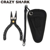 Crazy Shark Mini Fishing Pliers Aluminium Alloy Hook Remover Braid Line Cutting Tools Carp Fishing Scissors 115mm