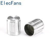 10 pcs Mini Potentiometer Knobs Cap Aluminum Alloy Silver 15x16.5mm For Potentiometer