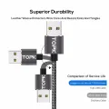 ลดกระหนำ TOPK AM17 สายชารจ โทรศพทหวแมเหลก MicroUSB สาย Android