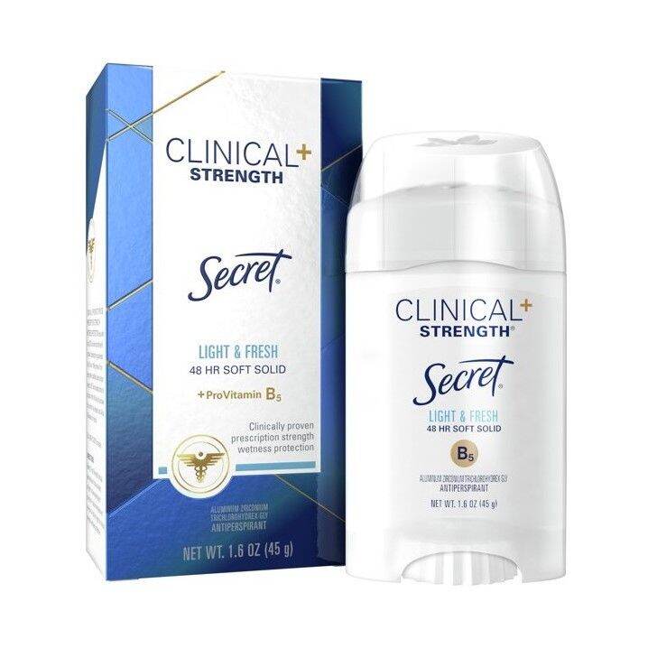 Secret Clinical Strength Soft Solid Antiperspirant Deodorant, Light ...