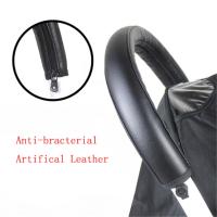 QianXing Shop Baby Stroller Armrest Protective Cover Leather Handle Gloves Foldable Washable Zipper Universal