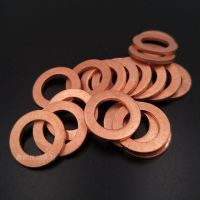 【LZ】 50/100pcs M3 M4 M5 M6 M8 M10-M30 Copper Washer Shim Flat Ring Seal Gaskets Sump Plugs Seal Plain Spacer Washers Fastener