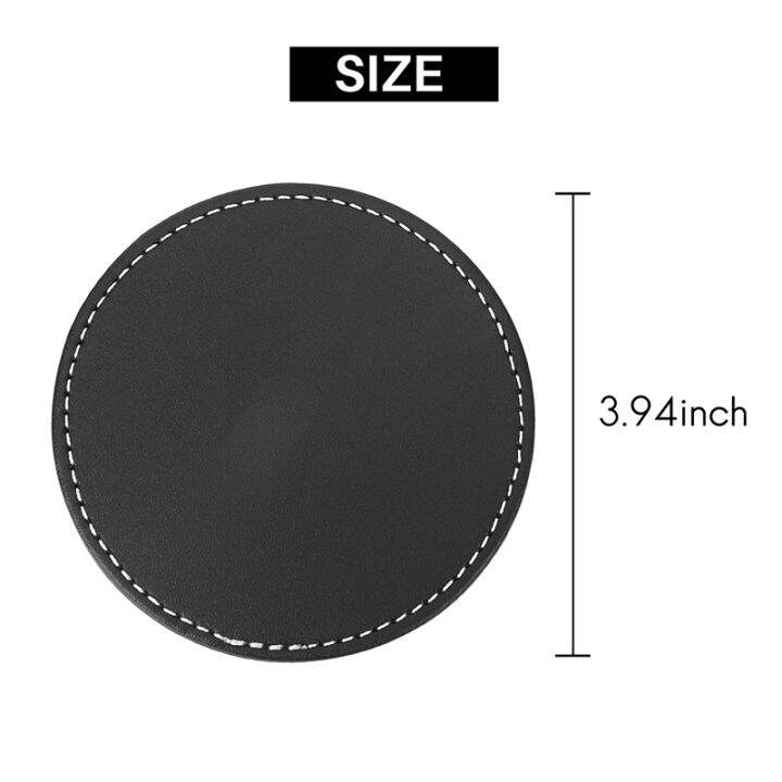 set-of-6-leather-drink-coasters-round-cup-mat-pad-for-home-and-kitchen-use-black