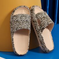 Rimocy Leopard Thick Platform Slippers for Couple Soft Sole Sandals Woman 2023 Beach Flip Flops 34-45