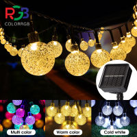 ColorRGB, Christmas lights outerdoor , Solar String Garland Festoon Fairy Light 22M IP65 Waterproof Solar Powered Lamp For Yard