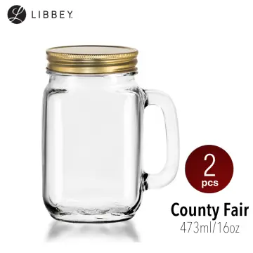 Libbey County Fair Glass Drinking Jars Set of 12