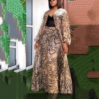 【DT】hot！ African Ladies Fashion Clothing Sets Printed Outwears   Pants Evening Night Wear 3 Pieces New