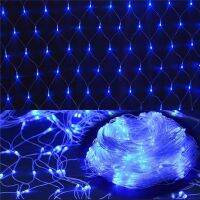 1.5Mx1.5M 3Mx2M 6Mx4M 8 modes 220V 110V led net mesh string light xmas christmas lights new year garden wedding holiday lighting