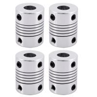 4X CNC Motor Shaft Coupler 6.35mm to 8mm Flexible Coupling 6.35X8mm