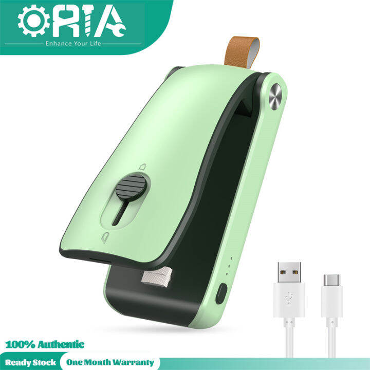 ORIA Mini Bag Sealer and Cutter 2 in 1 Heat Sealer USB Rechargeable