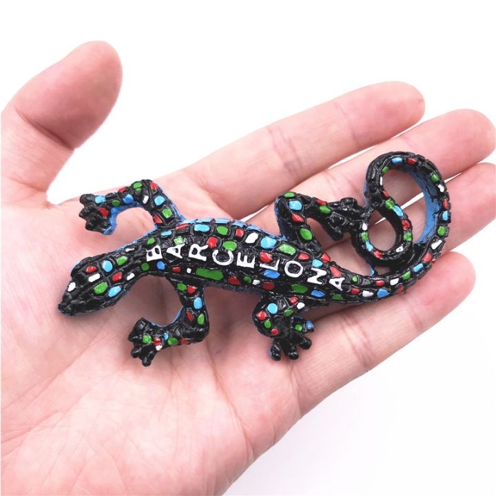 fridge-magnet-souvenir-spanish-gecko-scroll-marque-madrid-barcelona-samba-spain-bullfighting-refrigerator-magnets-craft-decor