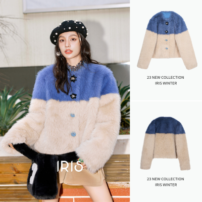พร้อมส่ง「สินค้าลิขสิทธิ์แท้」Iris Boutique IC2251474 Sun set fur coat เสื้อโค้ท เสื้อกันหนาว (อุณหภูมิติดลบ -5 องศา)
