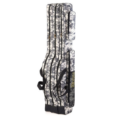 120cm150cm 3 Layers Fishing Bag Portable Folding Camouflage Fishing Rod Reel Fly Fishing Tackle Carry Case Travel Storage Bag