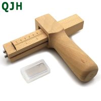 Adjustable Leather Strap Cutter Leathercraft Strip Belt DIY Hand Cutting Wooden Strip Cutter With 5 Sharp Blades Leather Tools