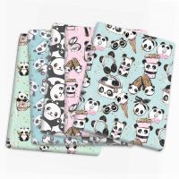 Panda Rabbit Animal 50*145cm 100% Cotton Fabric Sewing Quilting Fabric Needlework Material DIY Handmade Patchework Exercise Bands