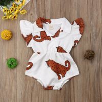 Pudcoco Summer Newborn Baby Girl Clothes Rose Print Ruffle Romper Jumpsuit Outfit Sunsuit Clothes