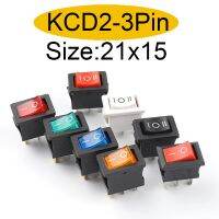 5/10PCS 21X15mm 3Pin Boat Car Rocker Switch 6A/250VAC 10A/125VAC Electrical equipment With Light Power Switch