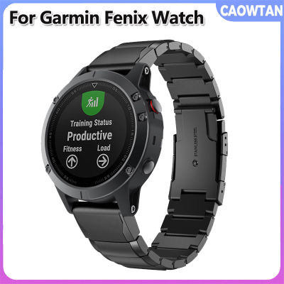 สายนาฬิกาสแตนเลสสำหรับ Garmin Fenix 6 6X Pro 5 5X Plus สาย3HR นาฬิกา Fenix6 Fenix5สายรัดข้อมือปล่อยอย่างรวดเร็ว