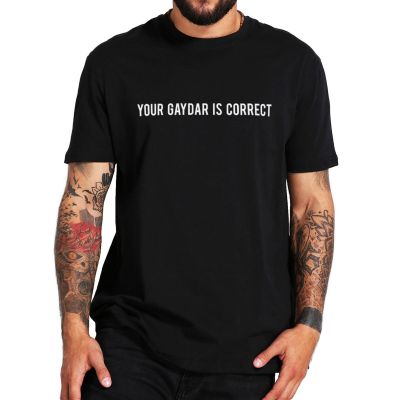 Your Gaydar Is Correct Funny Tshirt Radar Gay Lgbt Lesbian Gay Queer Coming Out T-Shirt 100% Cotton Eu Size Unisex T Shirt
