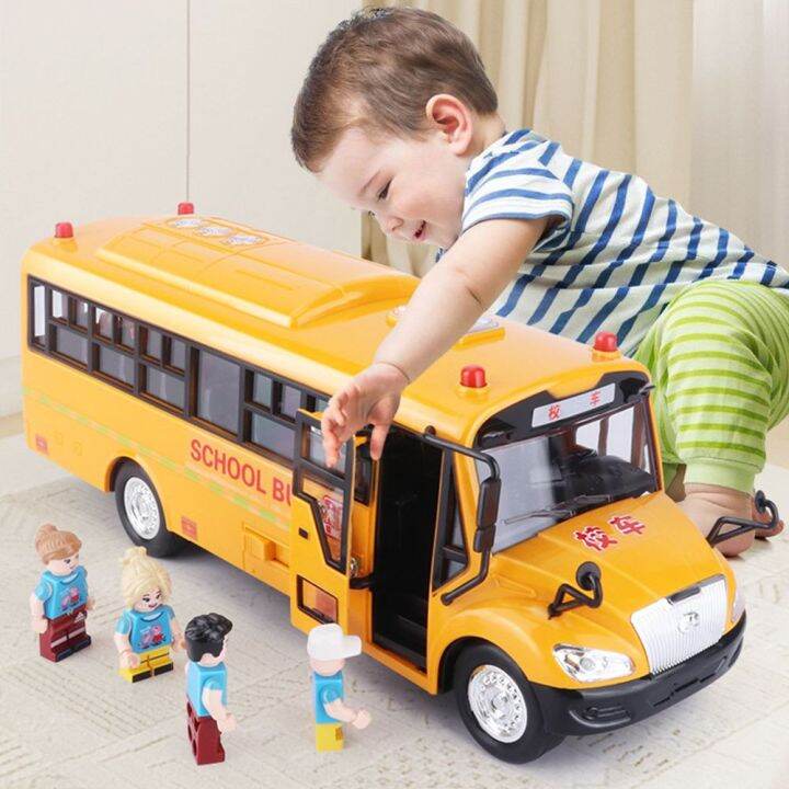 【COD&Ready Stock】Simulation School Bus Toys School Car Model For Kids ...