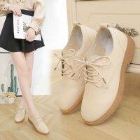 ◑ shoes women flat bottom all-match work pumpsgjk小皮鞋女学生韩版英伦风复古单鞋春百搭平底圆头少女低帮鞋子ssf