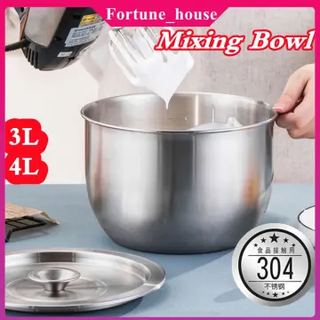 1pc Home Use 304 Stainless Steel Salad Bowl, Beater, Baking/bread Mixing  Bowl