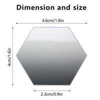 สติกเกอร์ตกแต่งห้องน้ำรูปหกเหลี่ยมสไตล์ยุโรปและอเมริกันสติกเกอร์ติดผนังการตกแต่งบ้านหกเหลี่ยม48ชิ้นลายกระจกอะคริลิคห้องออกกำลังกายเต้นรำสตูดิโอตกแต่งกระเบื้องพลาสติก