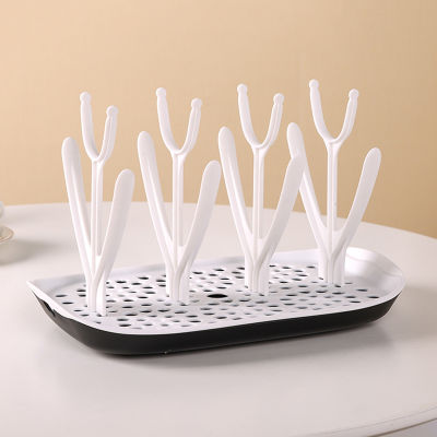 Bottle Drying Rack Branches Shape Drain Tray Baby Nursing Bottle Pacifier Organizer Drainer Portable Cleaning Dryer Drainer