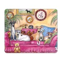 Greyhound And Whippets On The Couch Gaming Mouse Pad Non-Slip Rubber Mousepad Hound Dog Office Laptop Computer Mouse Pads Mat