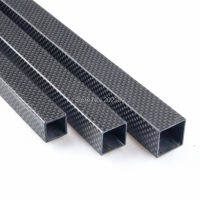 1pcs 2pcs 3K Full Carbon Fiber Square Tube High Strength Length 500mm OD 10mm 15mm 20mm 20mm 22mm 25mm 30mm Glossy Surface