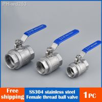 ✺✚▣ BSPT NPT 1/4 3/8 1/2 3/4 1 1-1/4 2 Female Stainless Steel SS304 2P Full Port Ball Valve with Vinyl Handle Thread Valves