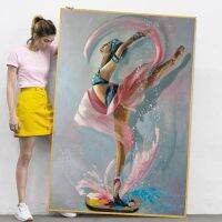 บทคัดย่อ Ballerina ภาพวาดผ้าใบ Wall Art Nordic Dance Ballet Girl ภาพประกอบโปสเตอร์พิมพ์สำหรับห้องนั่งเล่นตกแต่งบ้านของขวัญ New