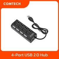 USB HUB 2.0 Hi Speed 4 Port ขยายพอร์ต USB มีสวิทย์ปิดเปิดพร้อมไฟ LED แสดงผล