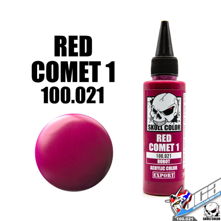 SKULL COLOR 100.021 RED COMET 1 ACRYLIC COLOR 60ML ROBOT สีอะครีลิกสำหรับพลาสติก โมเดล VCA GUNDAM