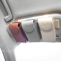 PU Leather Car Sun Visor Point Pocket Organizer Bag Pen Card Glasses Storage Holder Car-styling IC Card Holder Sunshade Bag