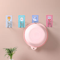 【cw】 Cartoon Stainless Steel Washbasin Stand Punch-Free Storage Rack Bathroom Kitchen Wall Hanging Towel Rack Washbasin Hanger ！