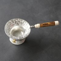 LUWU tin tea strainers with holder handmade tea accessories